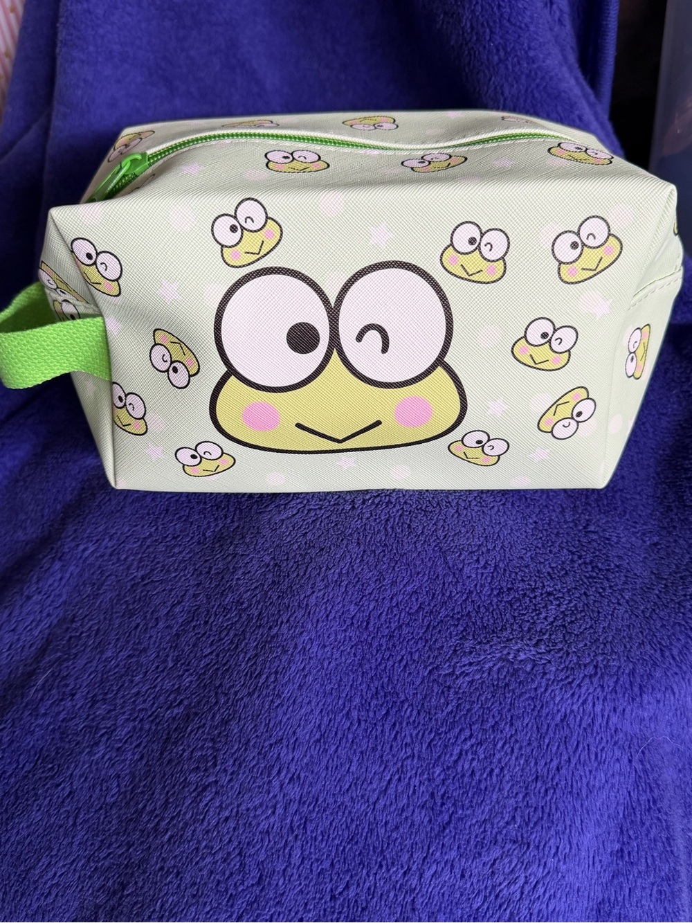 Kids Kuropi Frog Print Travel Pouch with Side Handle